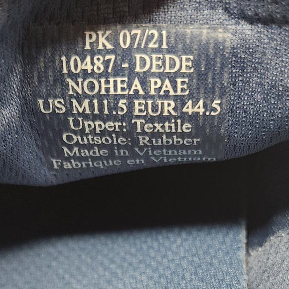 OluKai Dede Nohea Pae Slip-on Sneaker Men 11.5 Navy Blue Mesh Lightweight - Picture 11 of 14